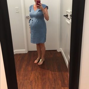 Motherhood Maternity chambray dress.